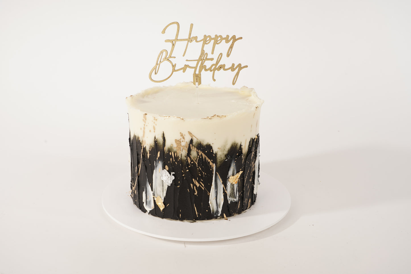 Black and white buttercream
