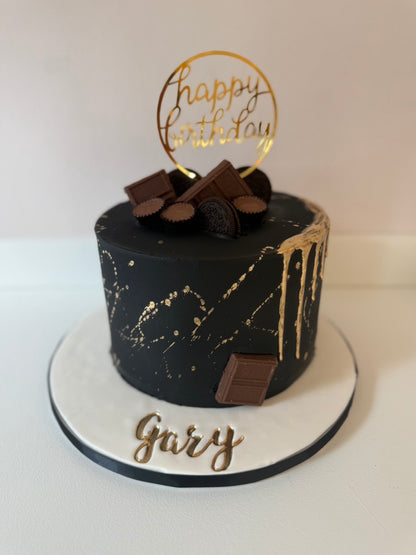 Black Elegant drip Cake